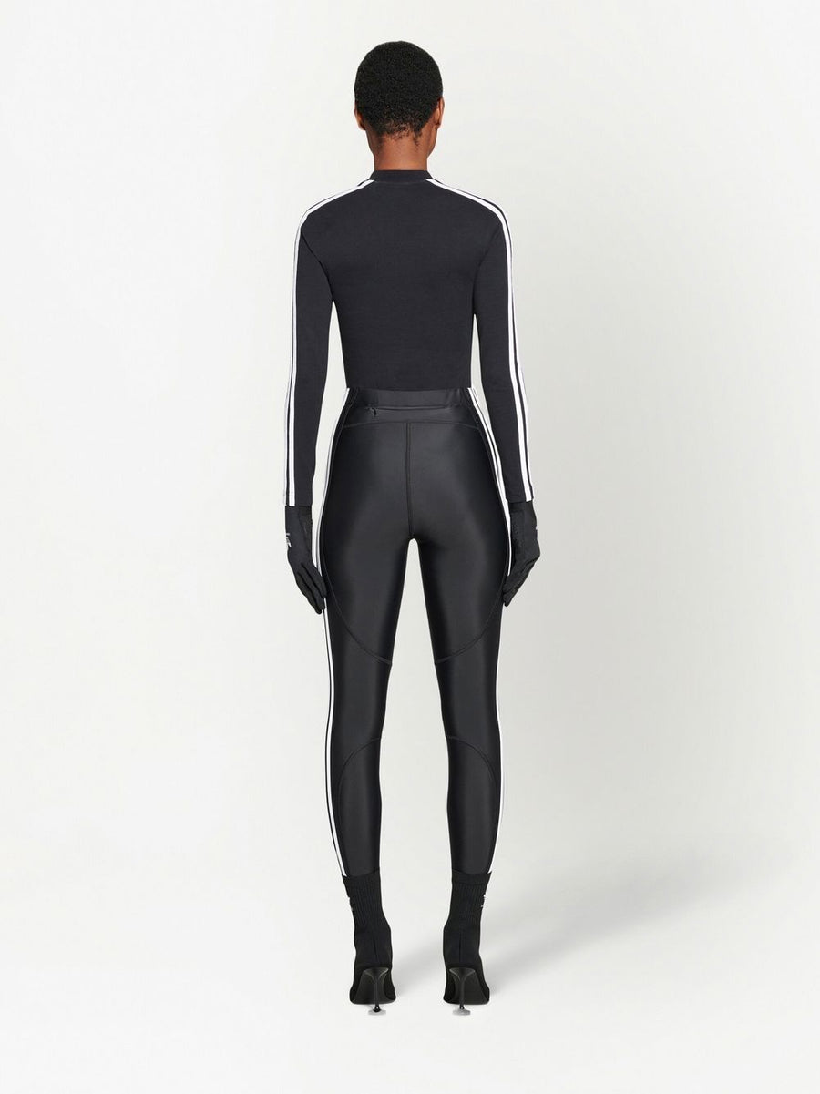 Adidas X Balenciaga Logo Leggings For Women High Rise Slim Fit Versatile Luxury Streetwear