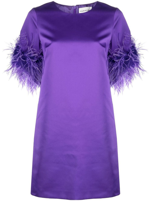 P.A.R.O.S.H. Feathered mini dress