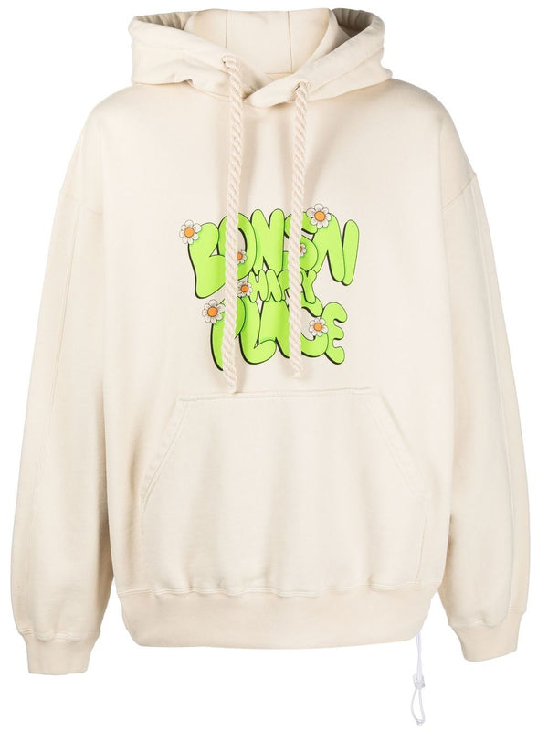 Bonsai Printed cotton hoodie