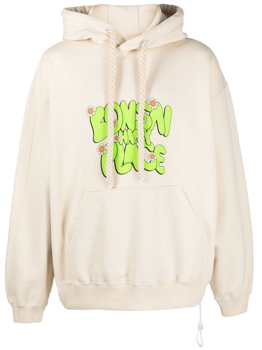 Bonsai Cotton Hoodie 100 Percent Cotton Front Logo Print For Men Soft Everyday Comfort