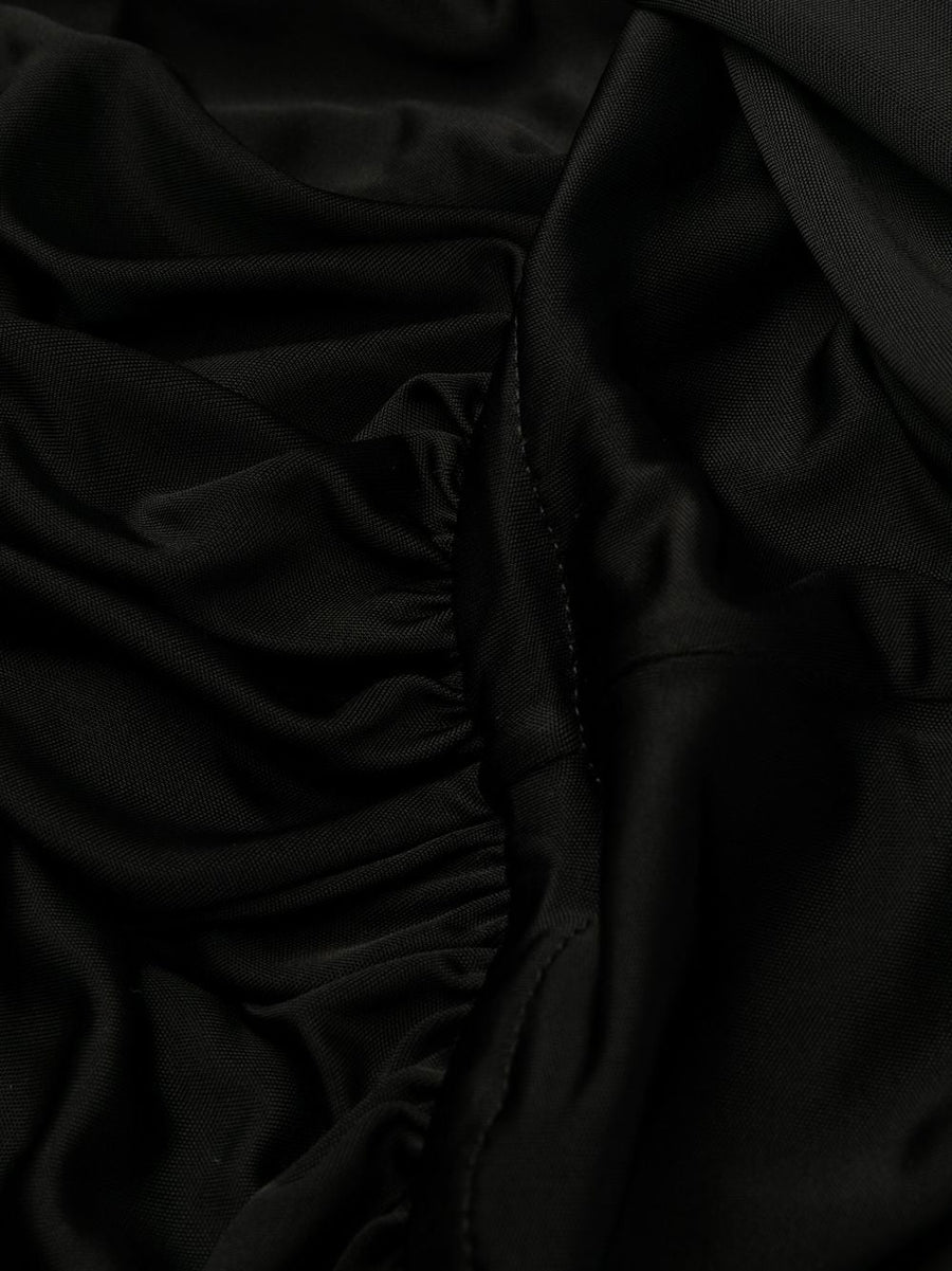 Saint Laurent Draped Sleeveless Jersey Dress For Women Luxurious Couture Floor Length Evening Gown In Black Viscose
