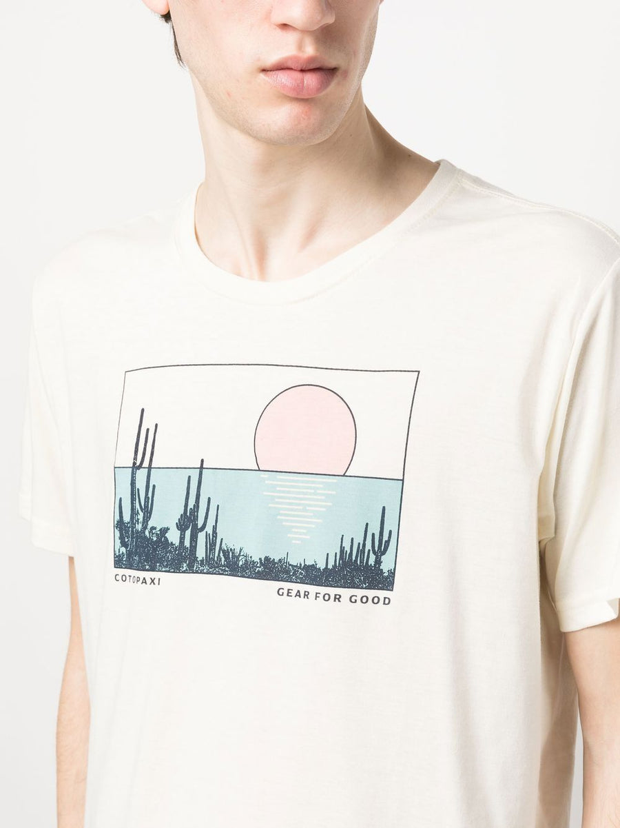 Cotopaxi Printed Organic Cotton T Shirt For Men Soft Comfortable Eco Friendly Graphic Front Print Top