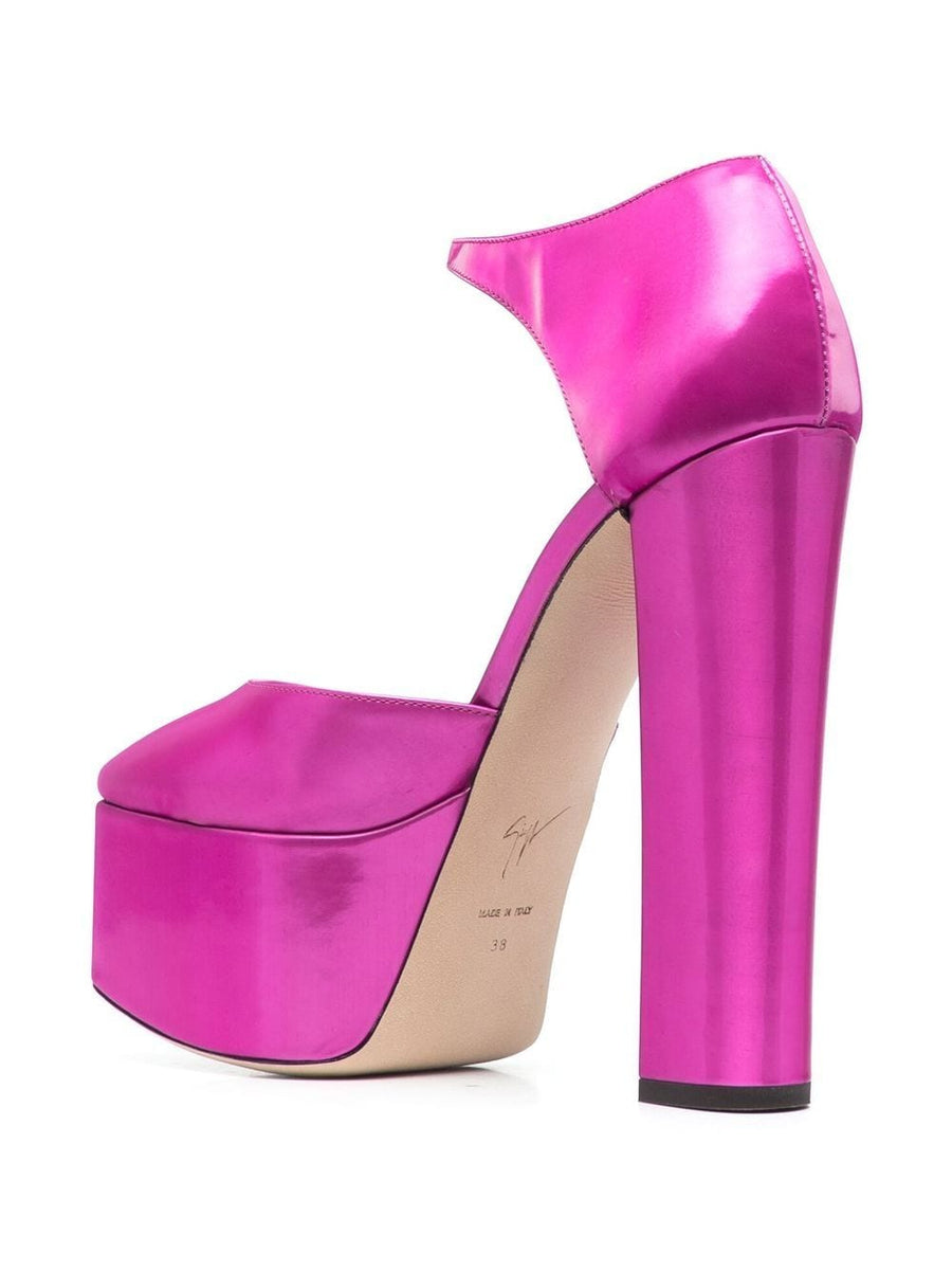 Giuseppe Zanotti Fuchsia Platform High Heel Pumps for Women, Bold Eveningwear, 15cm Heel