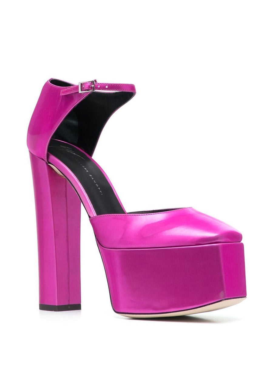 Giuseppe Zanotti Fuchsia Platform High Heel Pumps for Women, Bold Eveningwear, 15cm Heel