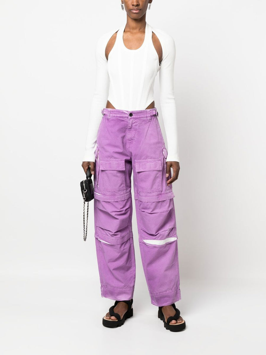 Darkpark Ripstop Cargo Trousers For Women Lilac 100 Percent Cotton Durable Versatile Everyday Wear