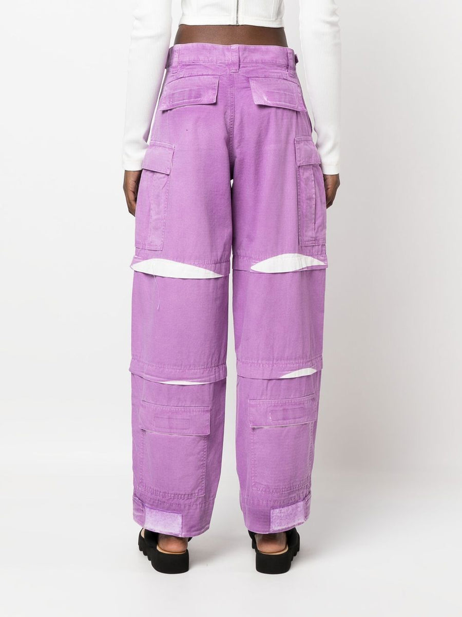 Darkpark Ripstop Cargo Trousers For Women Lilac 100 Percent Cotton Durable Versatile Everyday Wear