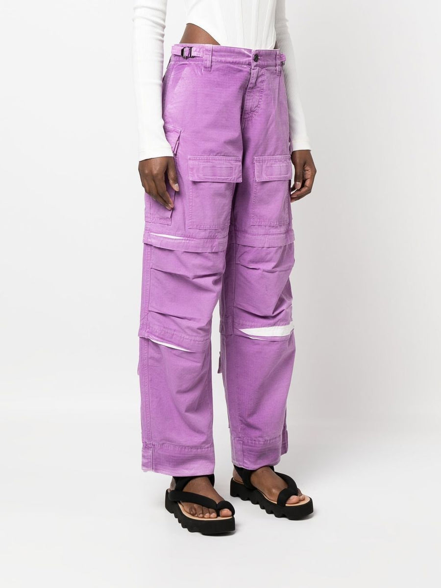 Darkpark Ripstop Cargo Trousers For Women Lilac 100 Percent Cotton Durable Versatile Everyday Wear