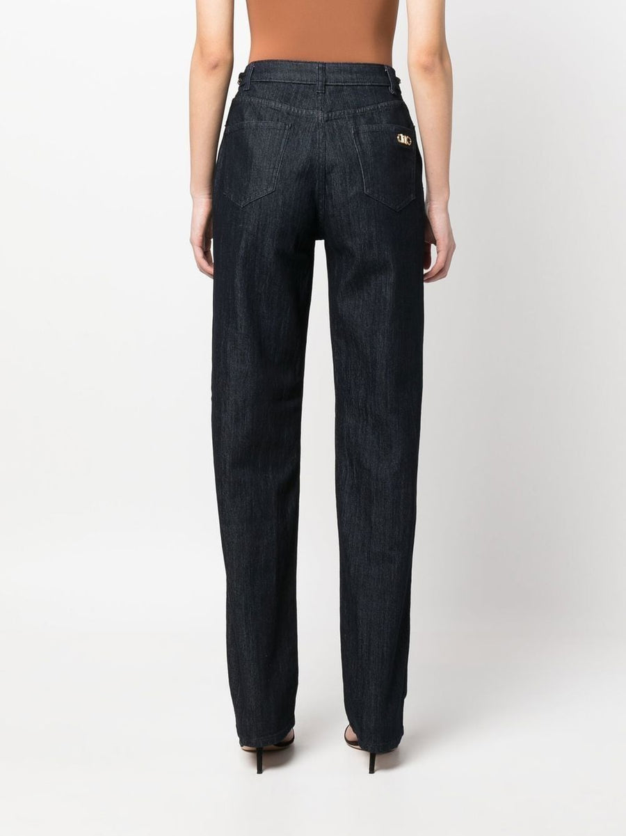 MMK Cropped Denim Jeans With Chain Link Detailing For Women Modern Everyday Comfort And Style