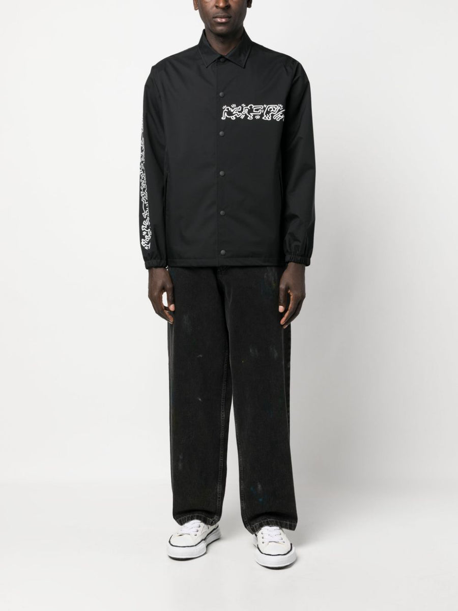 Junya Watanabe Nylon Jacket Keith Haring Graphic Bold Lightweight Streetwear For Men