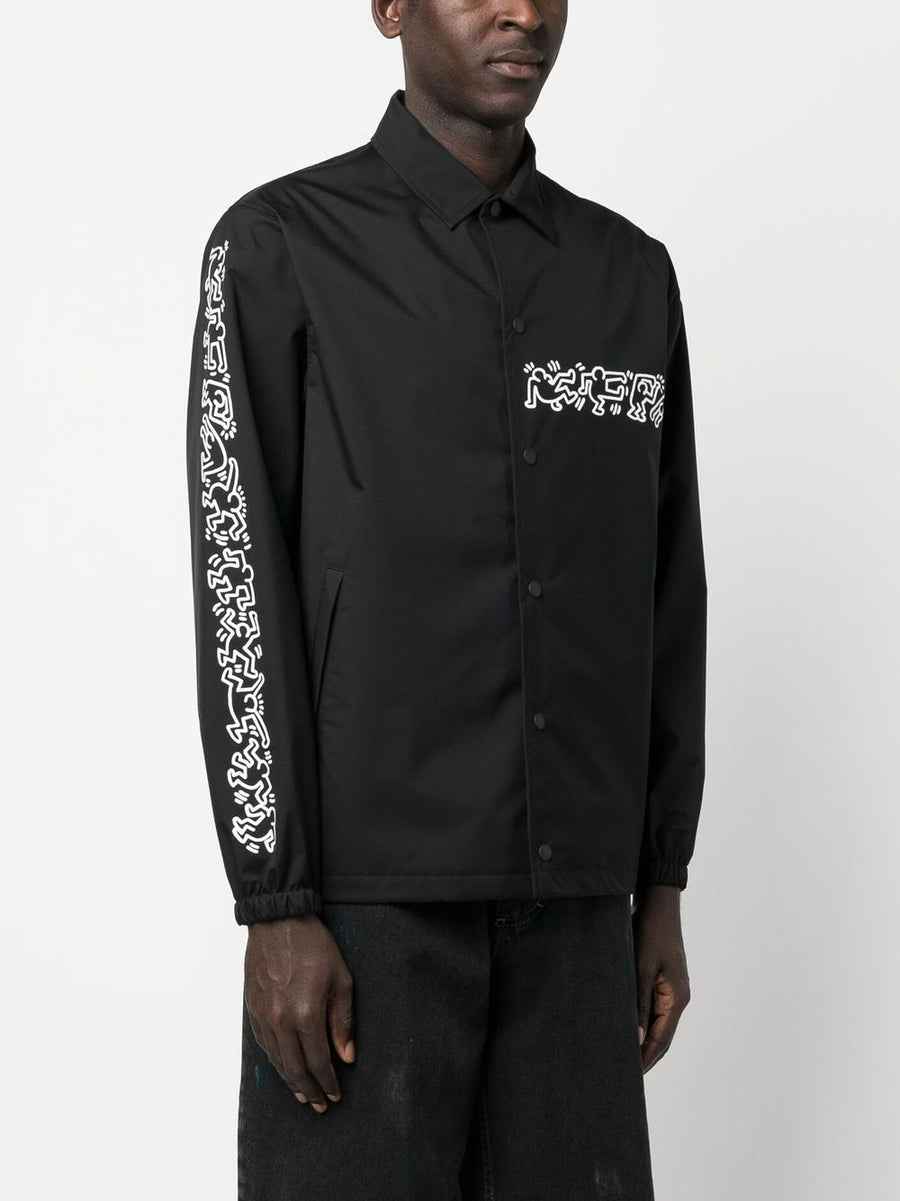 Junya Watanabe Nylon Jacket Keith Haring Graphic Bold Lightweight Streetwear For Men
