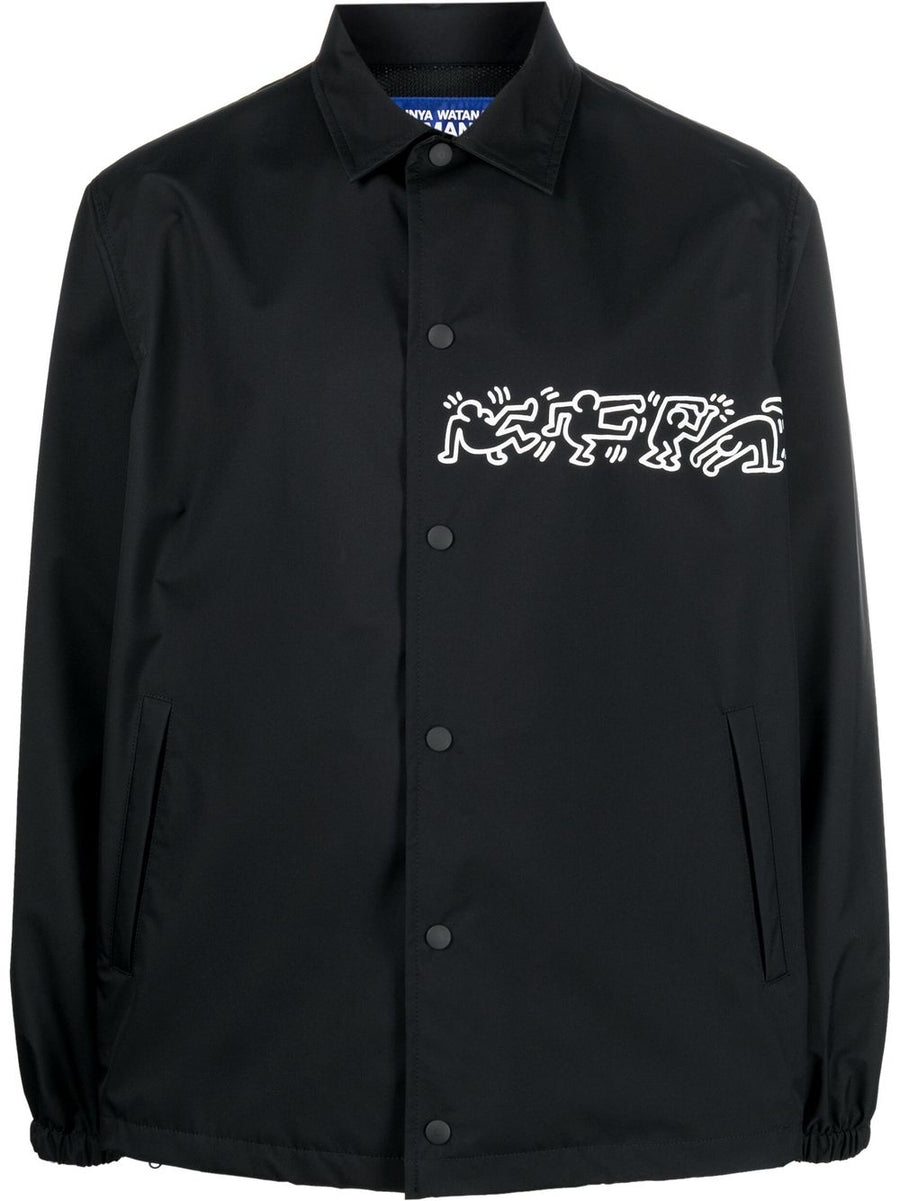 Junya Watanabe Nylon Jacket Keith Haring Graphic Bold Lightweight Streetwear For Men
