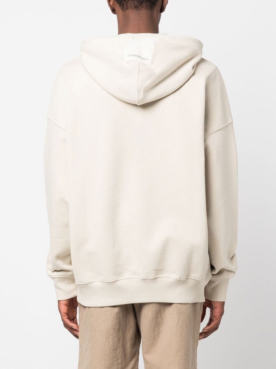 Emporio Armani Cotton Hoodie For Men With Logo Comfort