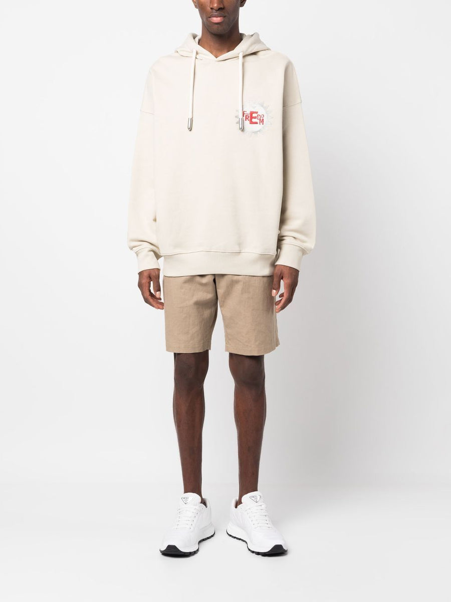 Emporio Armani Cotton Hoodie For Men With Logo Comfort