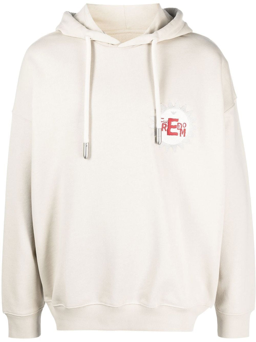 Emporio Armani Cotton Hoodie For Men With Logo Comfort