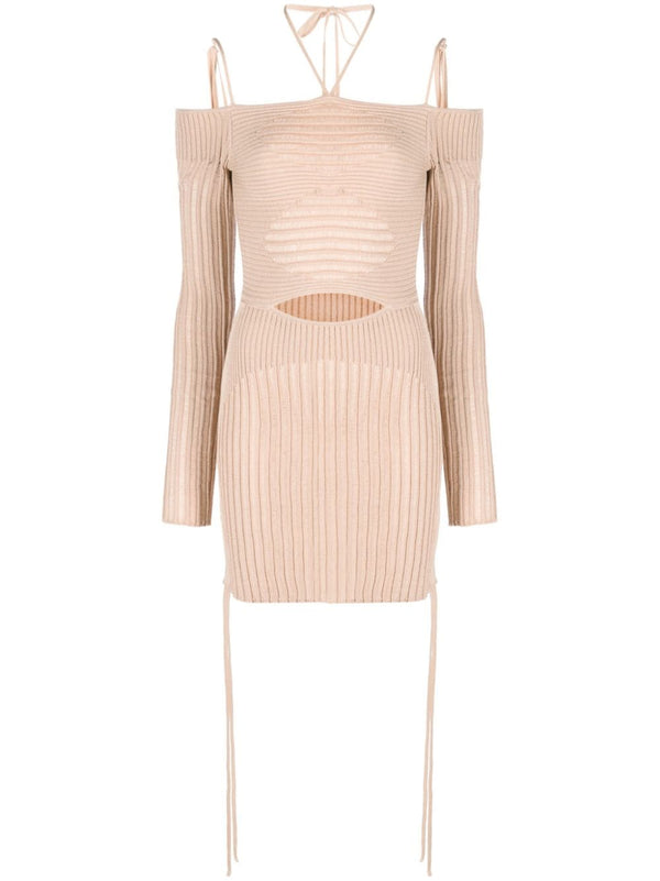 AndreĀdamo AndreÄdamo Knit ribbed mini dress