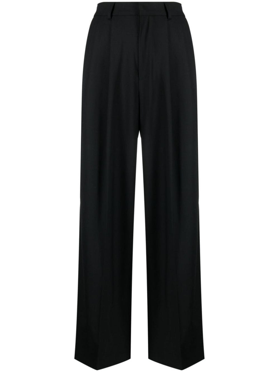 AZ Factory With Lutz Huelle Wide Leg Wool Trousers For Women High Waist Tailored Virgin Wool