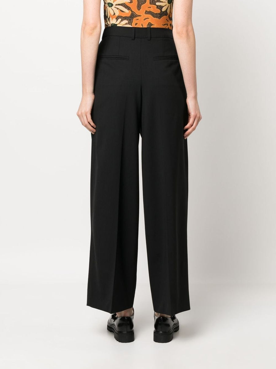 AZ Factory With Lutz Huelle Wide Leg Wool Trousers For Women High Waist Tailored Virgin Wool
