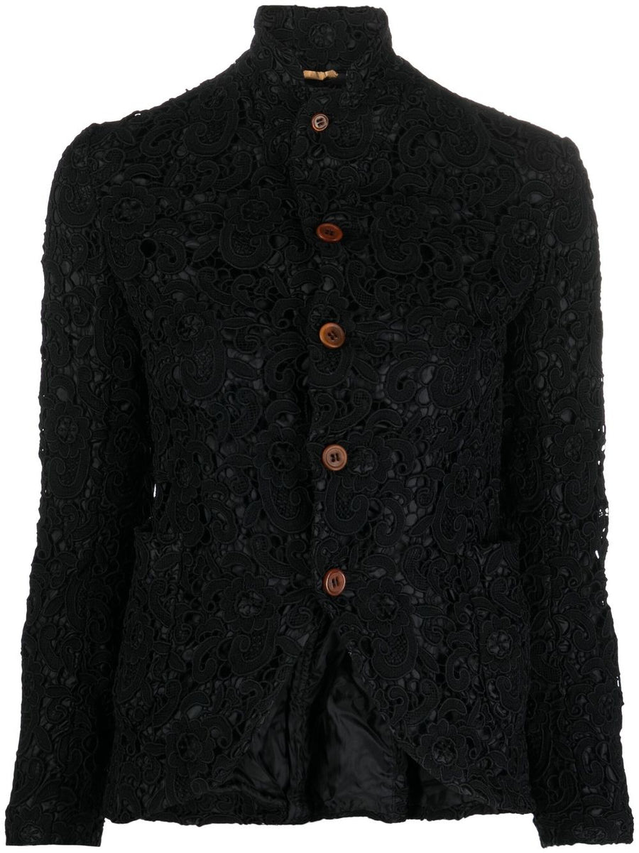Comme Comme Floral Embroidered Black Single Breasted Jacket For Women Deluxe Luxury Tailoring