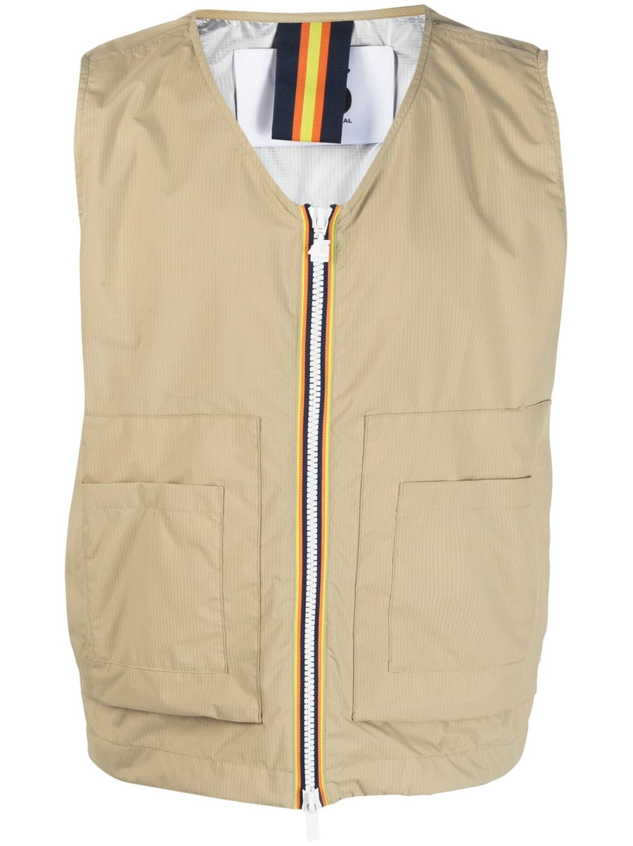 K Way R D Barnel 2.1 Vest Unisex Lightweight Windproof Water Repellent Gilet For City And Outdoors