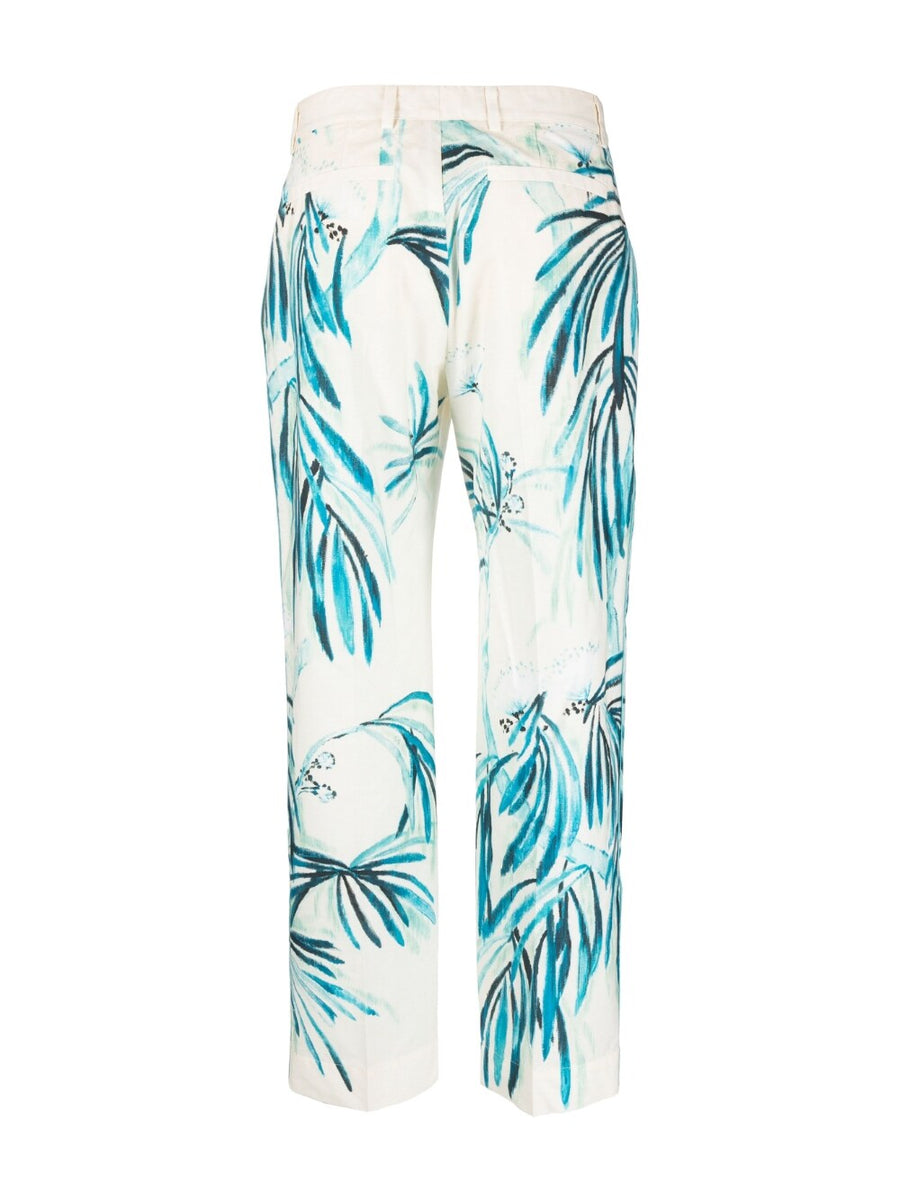 F.R.S 100% Cotton Printed Wide Leg Trousers For Women Mid Rise Comfort And Effortless Style