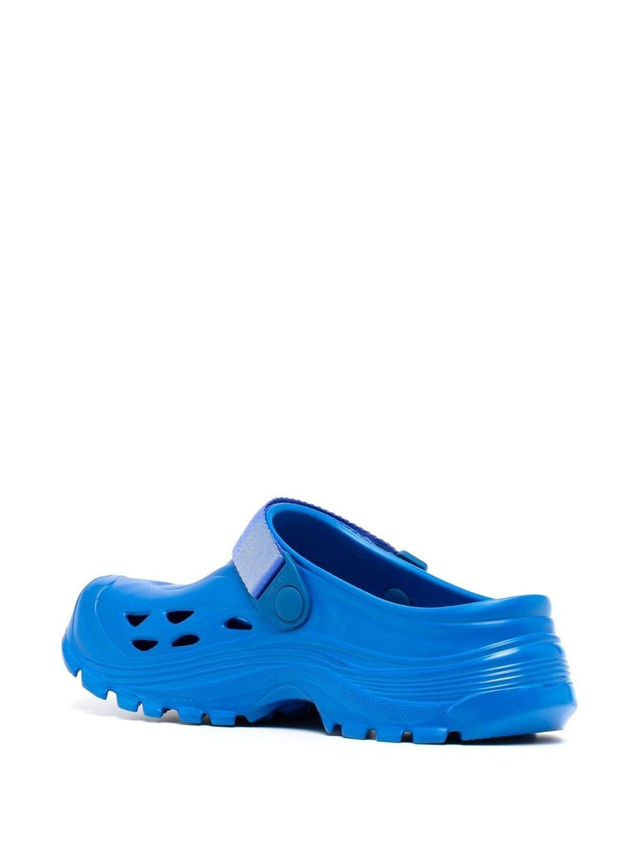 Suicoke MOK Touch Strap Mules Unisex Slip On Sandals Blue Rubber All Day Comfort
