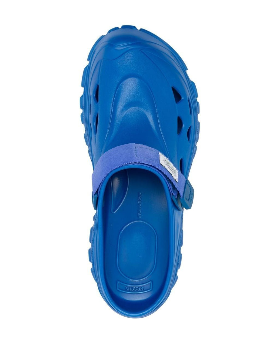 Suicoke MOK Touch Strap Mules Unisex Slip On Sandals Blue Rubber All Day Comfort