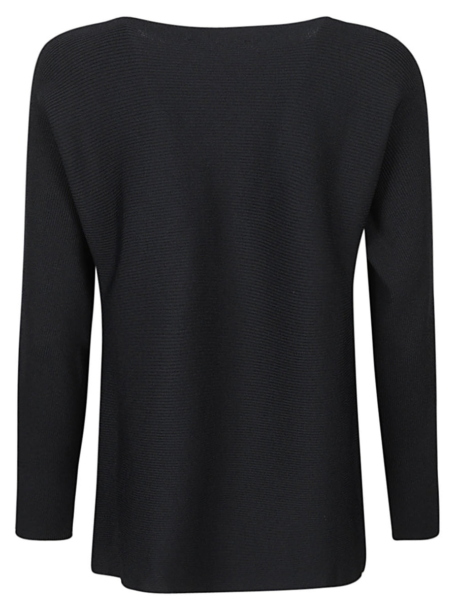 Liviana Conti Ribbed Viscose Sweater for Women Luxury Knit