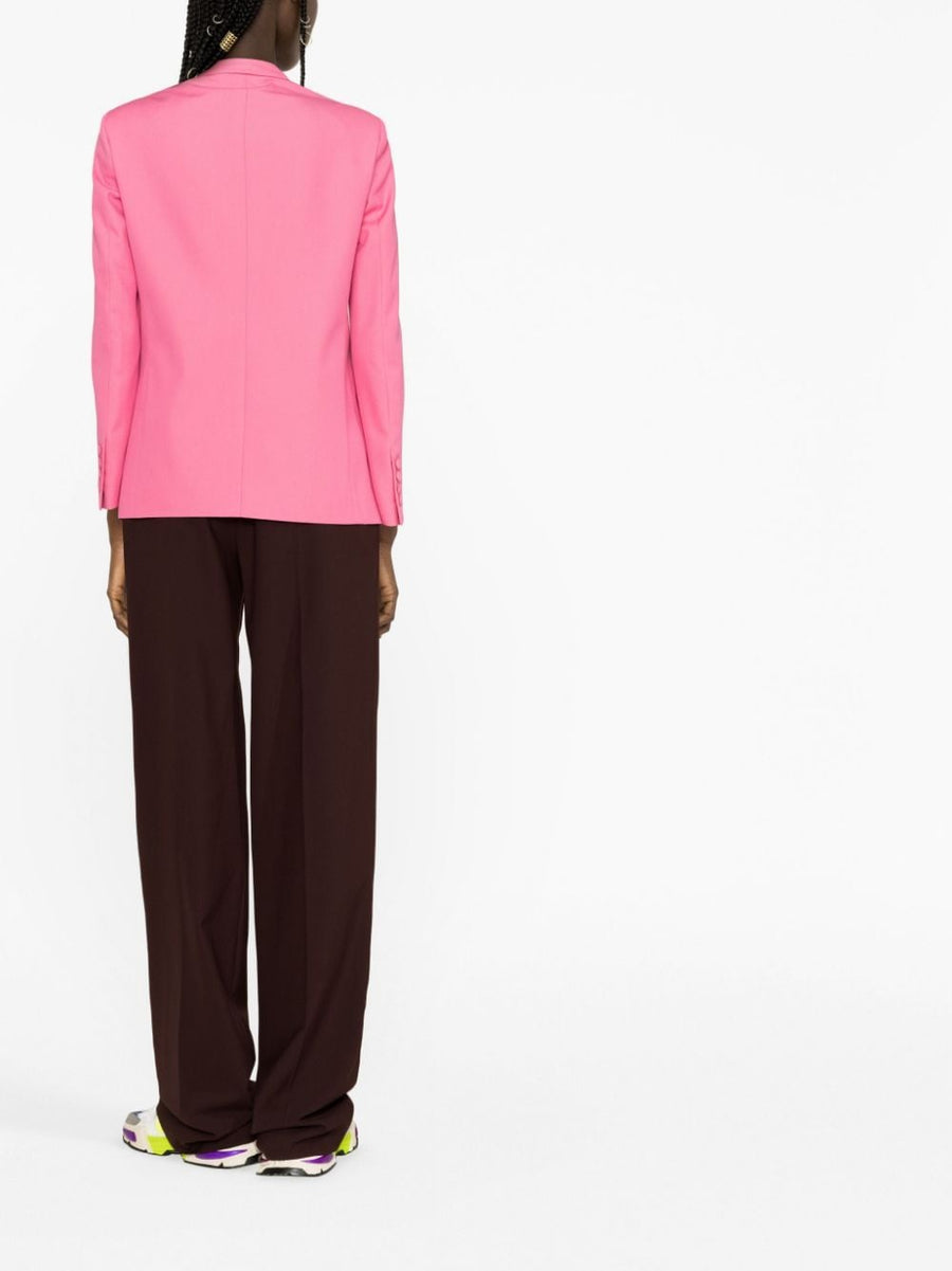 Palm Angels Women's Bubblegum Pink Cotton Blazer Tailored Single Breasted Day To Night Style