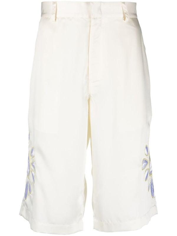 Bluemarble Embroidered flowers shorts