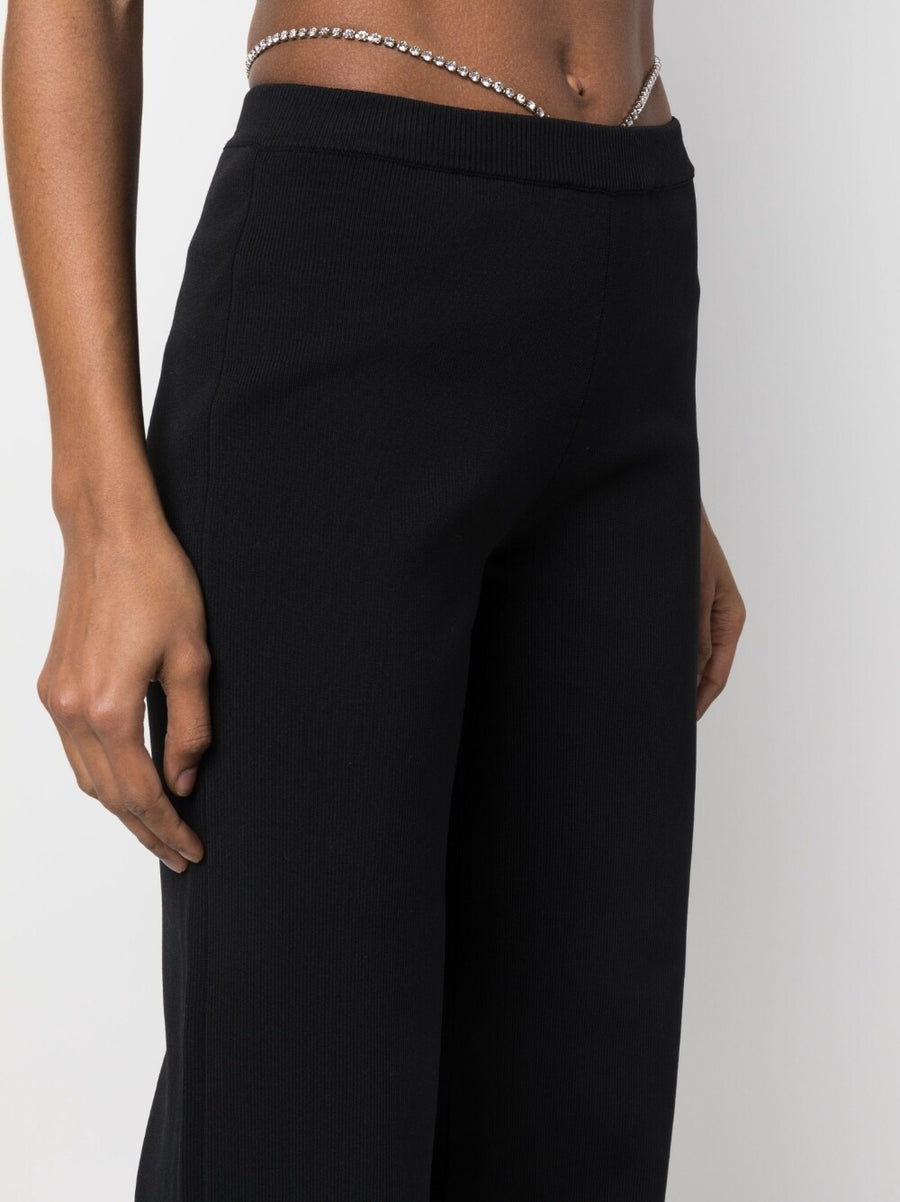 GCDS Crystal Embellished Wide Leg Trousers for Women Showstopping Flared Style Luxury