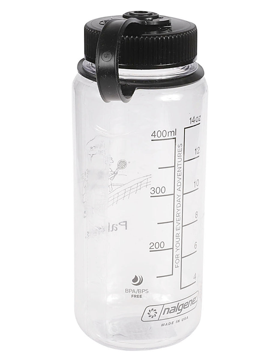 Palmes Logo Plastic Bottle For Everyday Hydration White One Hundred Percent Plastic Lightweight Gym Office Use