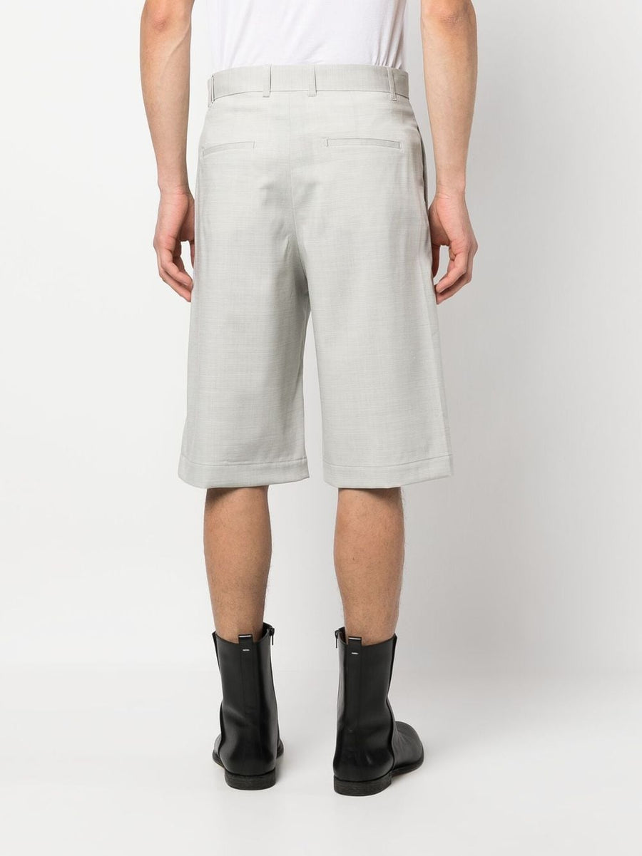 Études Wool-Blend Shorts For Men Pleated Wide-Leg Belted Waist Front Zip Refined Smart Casual Tailored Luxury