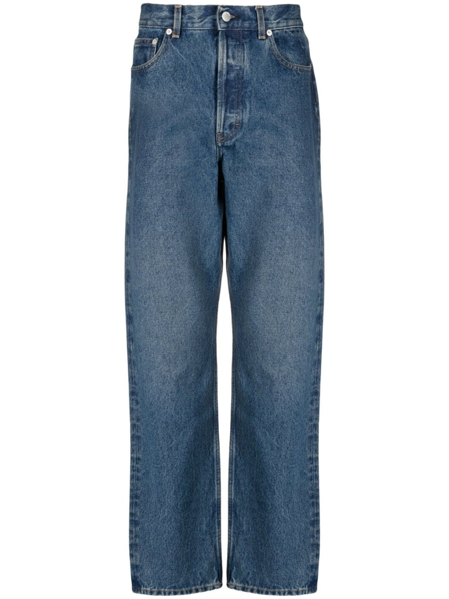 Ambush Regular Fit Denim Jeans For Men High Rise Ocean Blue Wash 100 Percent Cotton Premium Quality