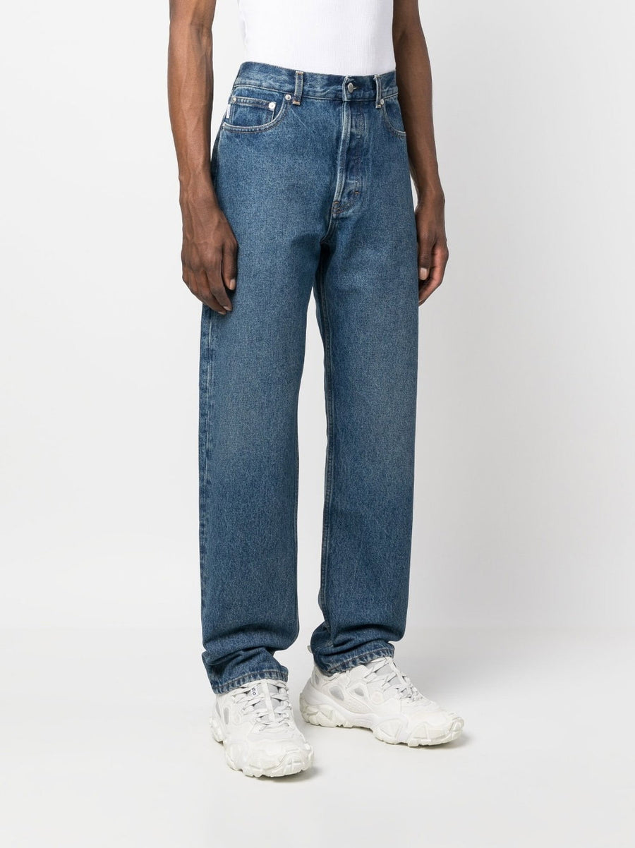 Ambush Regular Fit Denim Jeans For Men High Rise Ocean Blue Wash 100 Percent Cotton Premium Quality