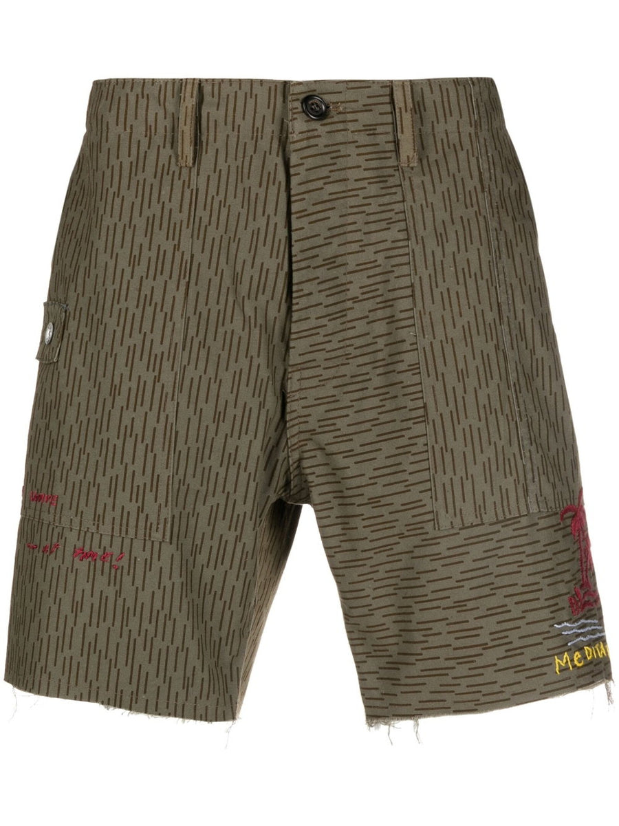 President's Camouflage Print Shorts for Men 100% Cotton, True to Size, Embroidered Logo, Rugged Everyday Wear