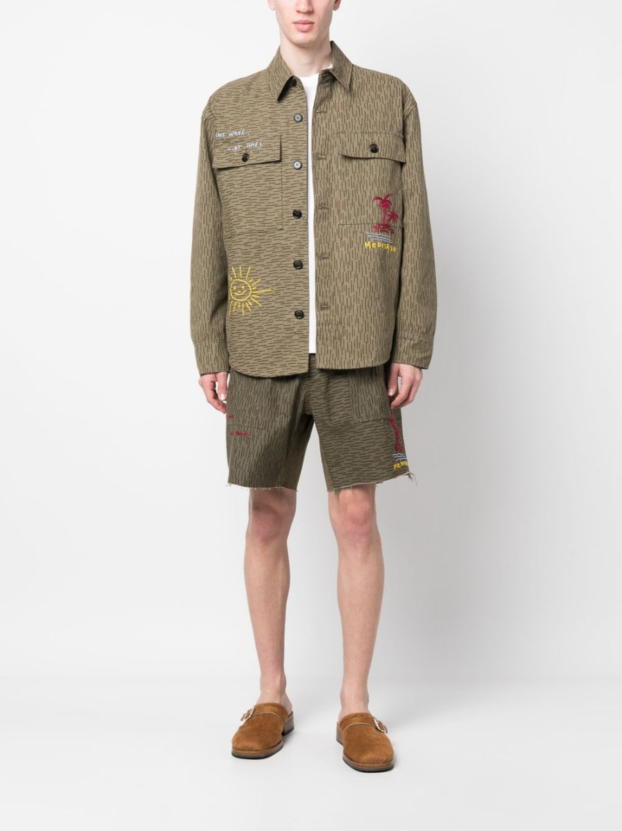President's Camouflage Print Shorts for Men 100% Cotton, True to Size, Embroidered Logo, Rugged Everyday Wear