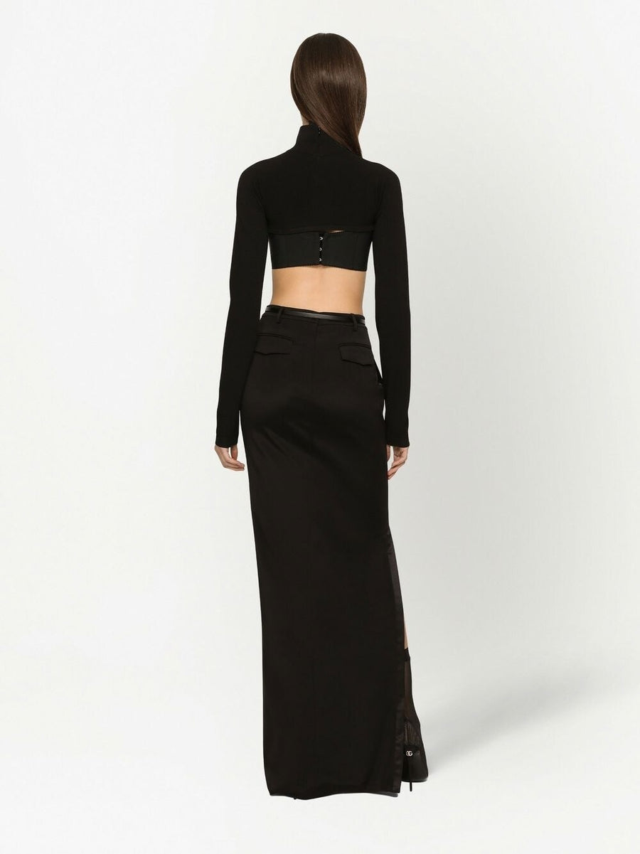 Dolce and Gabbana Lux Cropped Turtleneck Shrug for Women