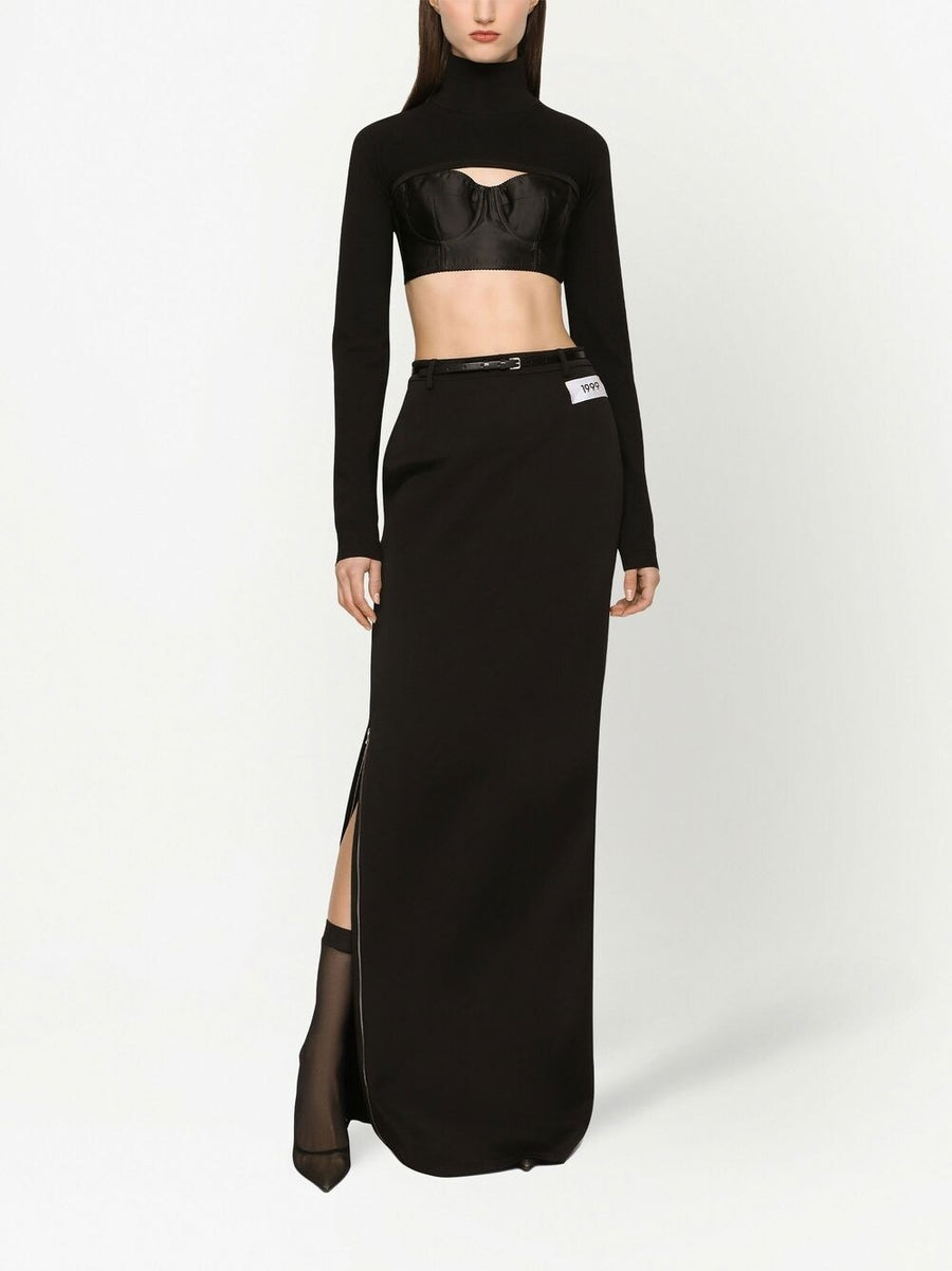 Dolce and Gabbana Lux Cropped Turtleneck Shrug for Women