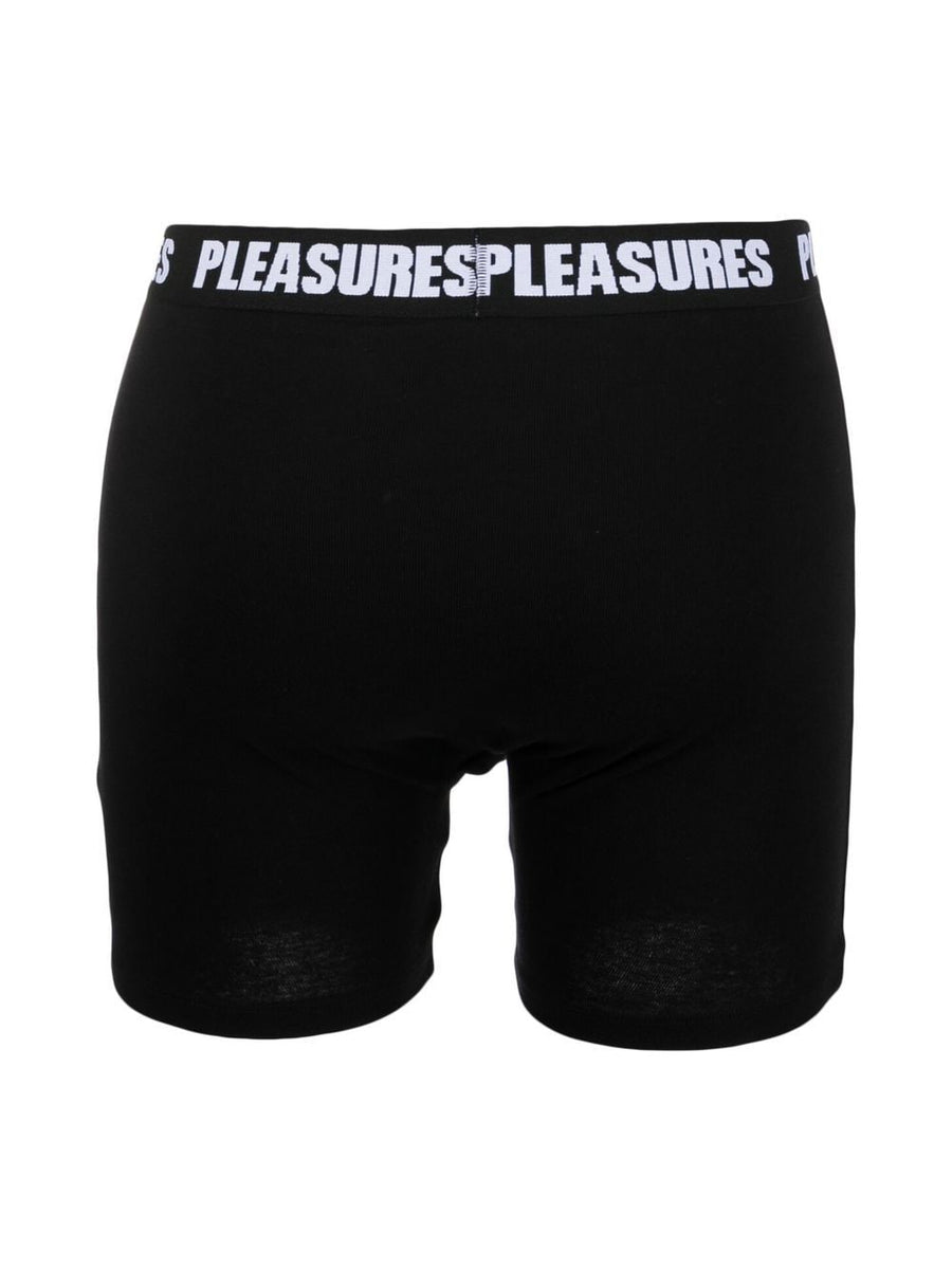 Pleasures Logo Boxer Briefs Two Pack 100% Cotton Comfort for Men Signature Branded Waistband