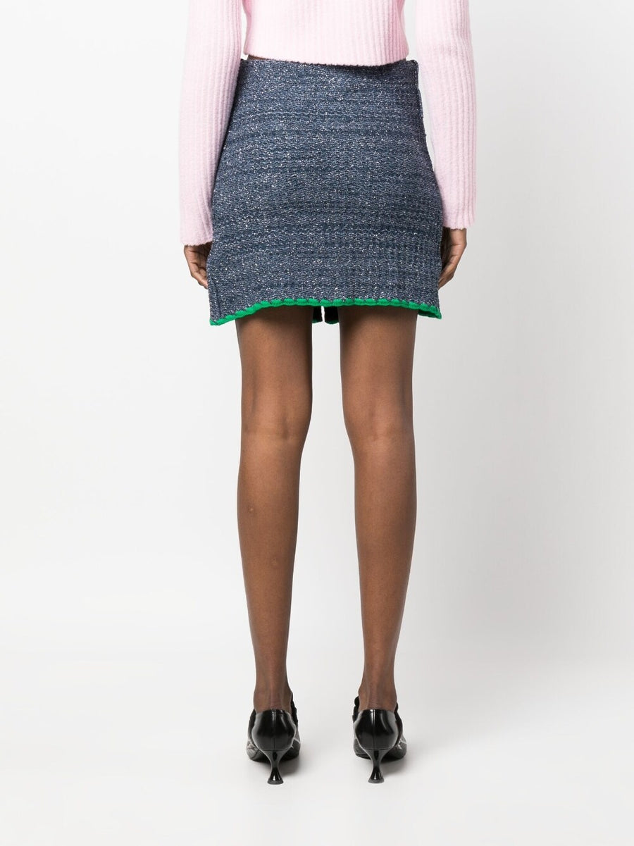 Cormio Bold Apple Green Cotton Mini Skirt With Front Button Pockets For Women Lightweight Cotton Blend Everyday Polished Style