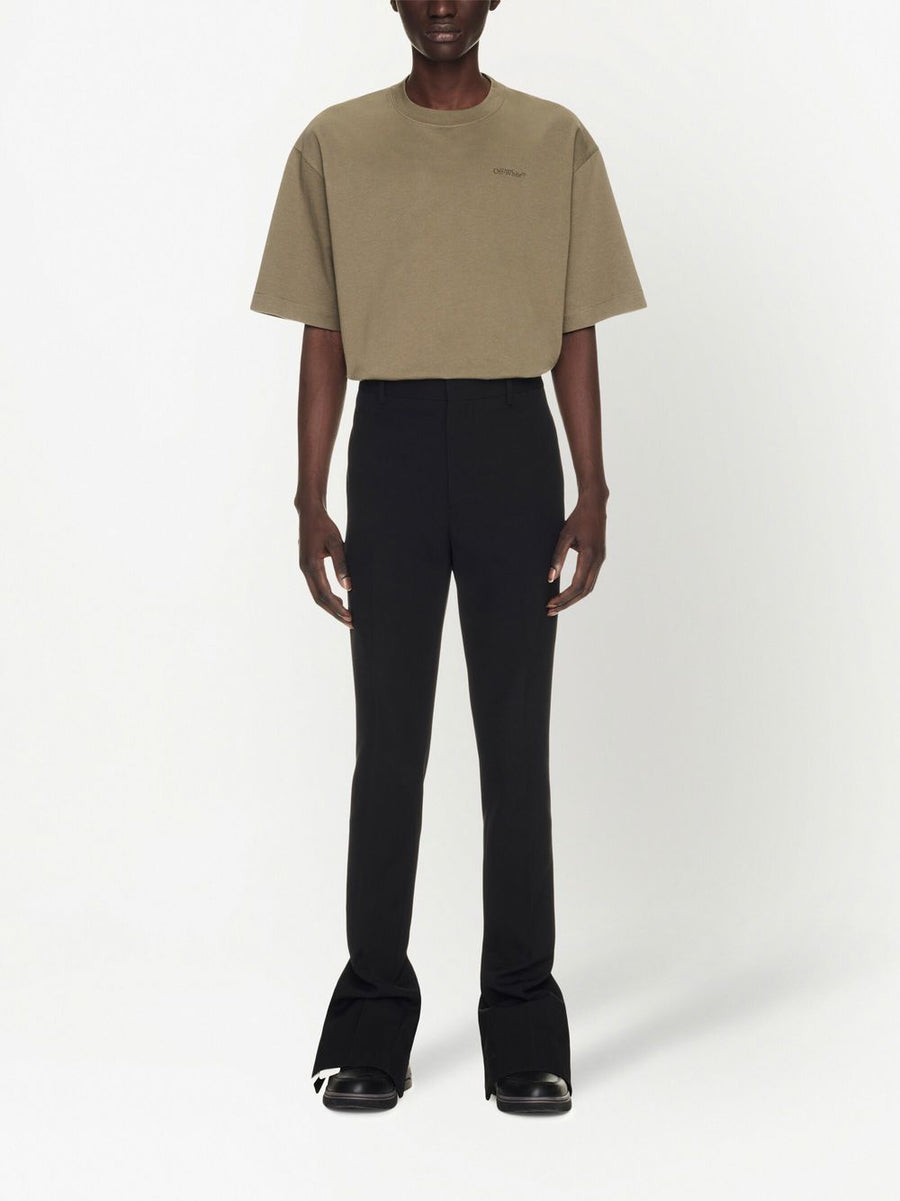 Off White Wool Skinny Trousers For Men Versatile Premium Black Dress Pants Office To Smart Casual