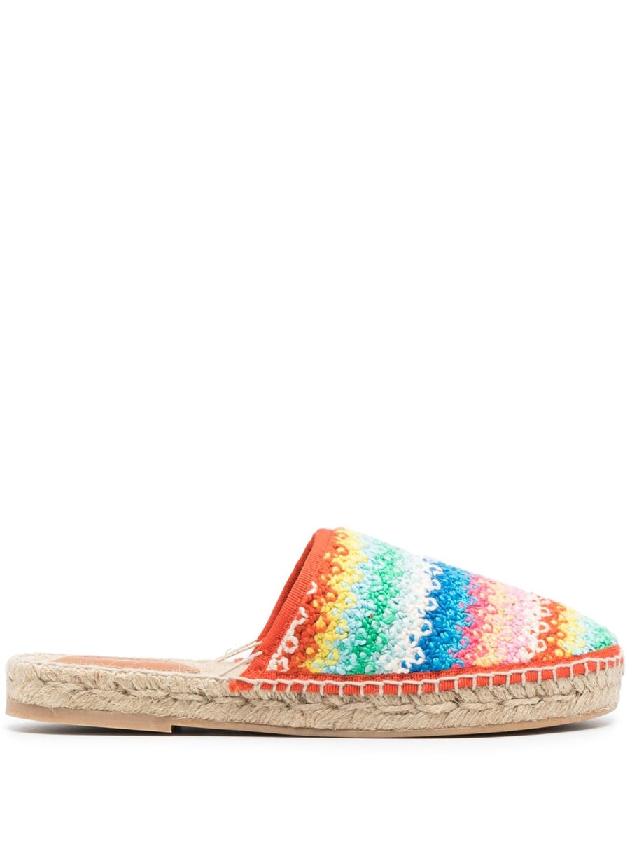 Alanui Espadrilles Over The Rainbow Women Multicolor Interwoven Pattern Slip On Comfort