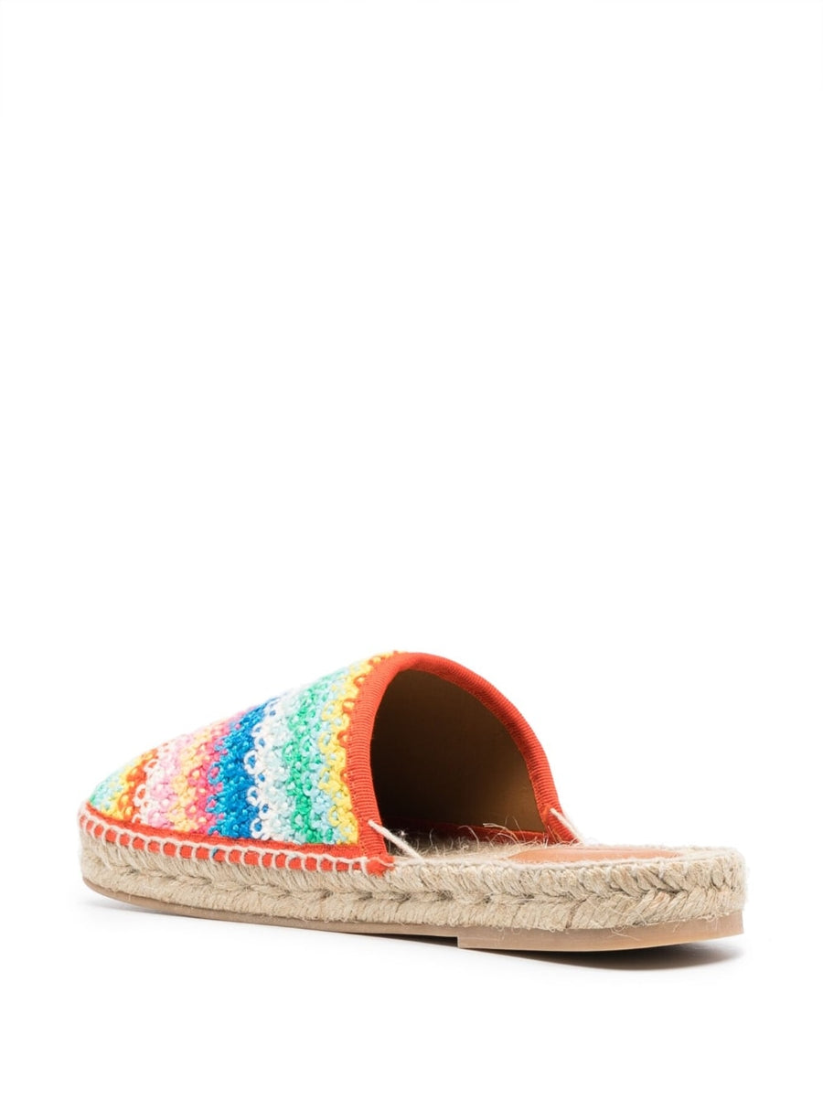Alanui Espadrilles Over The Rainbow Women Multicolor Interwoven Pattern Slip On Comfort