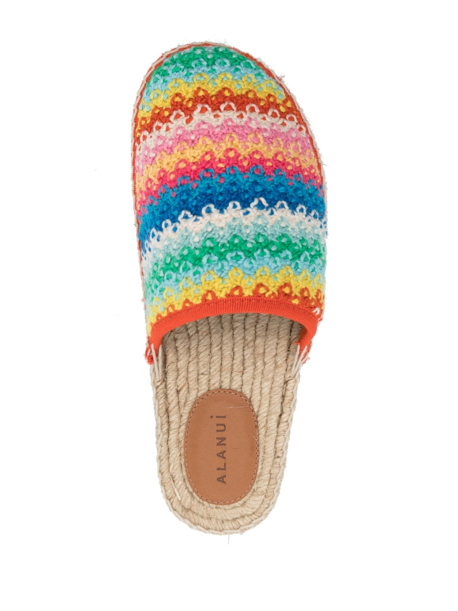 Alanui Espadrilles Over The Rainbow Women Multicolor Interwoven Pattern Slip On Comfort
