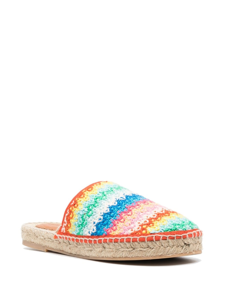 Alanui Espadrilles Over The Rainbow Women Multicolor Interwoven Pattern Slip On Comfort