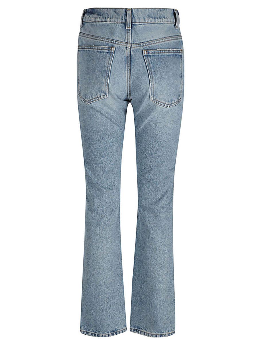 Armarium Slim Fit Denim Jeans For Women Indigo Washed 100 Percent Cotton Low Rise Straight Leg