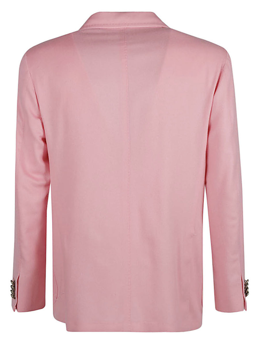 Sartorio Pink Cashmere Jacket for Men Luxurious Cashmere Cupro Lining Tailored Fit Smart Formal