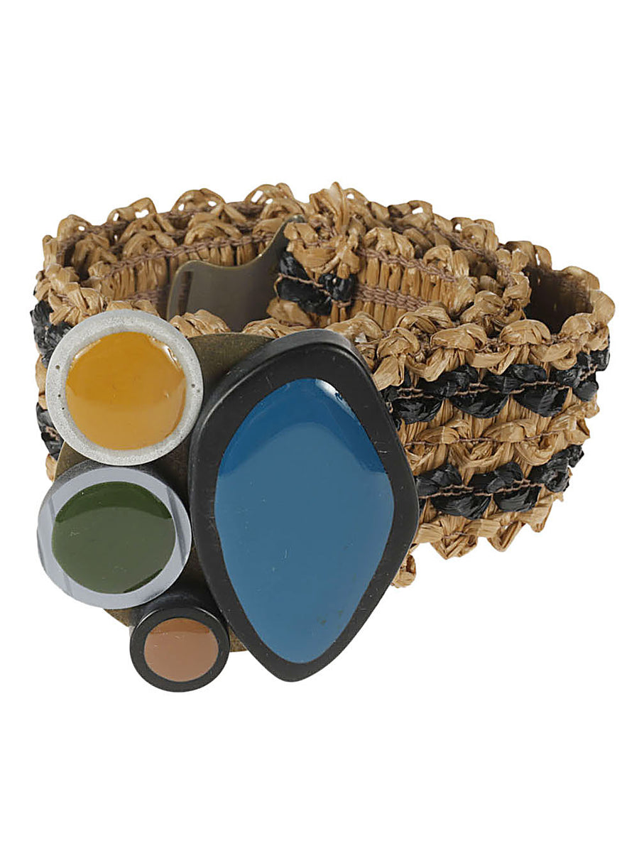 Exquisite J Striped Raffia Belt for Women Natural Texture Accent for Resort Wear Dresses