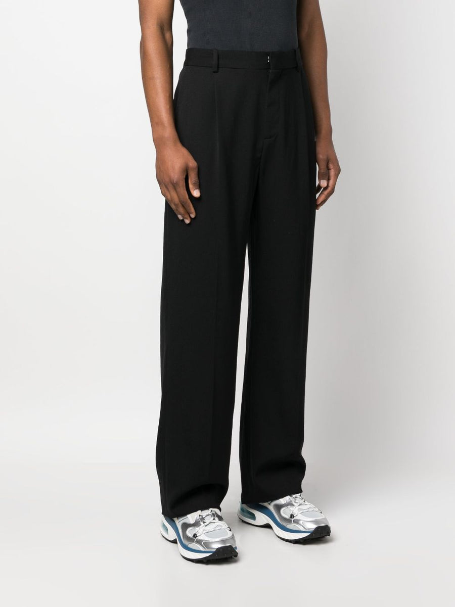 Botter Wool Classic Trousers For Men With Pleated Front Straight Leg Premium Virgin Wool