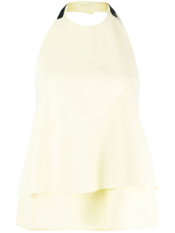 Jil Sander Halterneck Open-Back Top in Bright Yellow for Women - Sculptural Silhouette With Modern Luxury